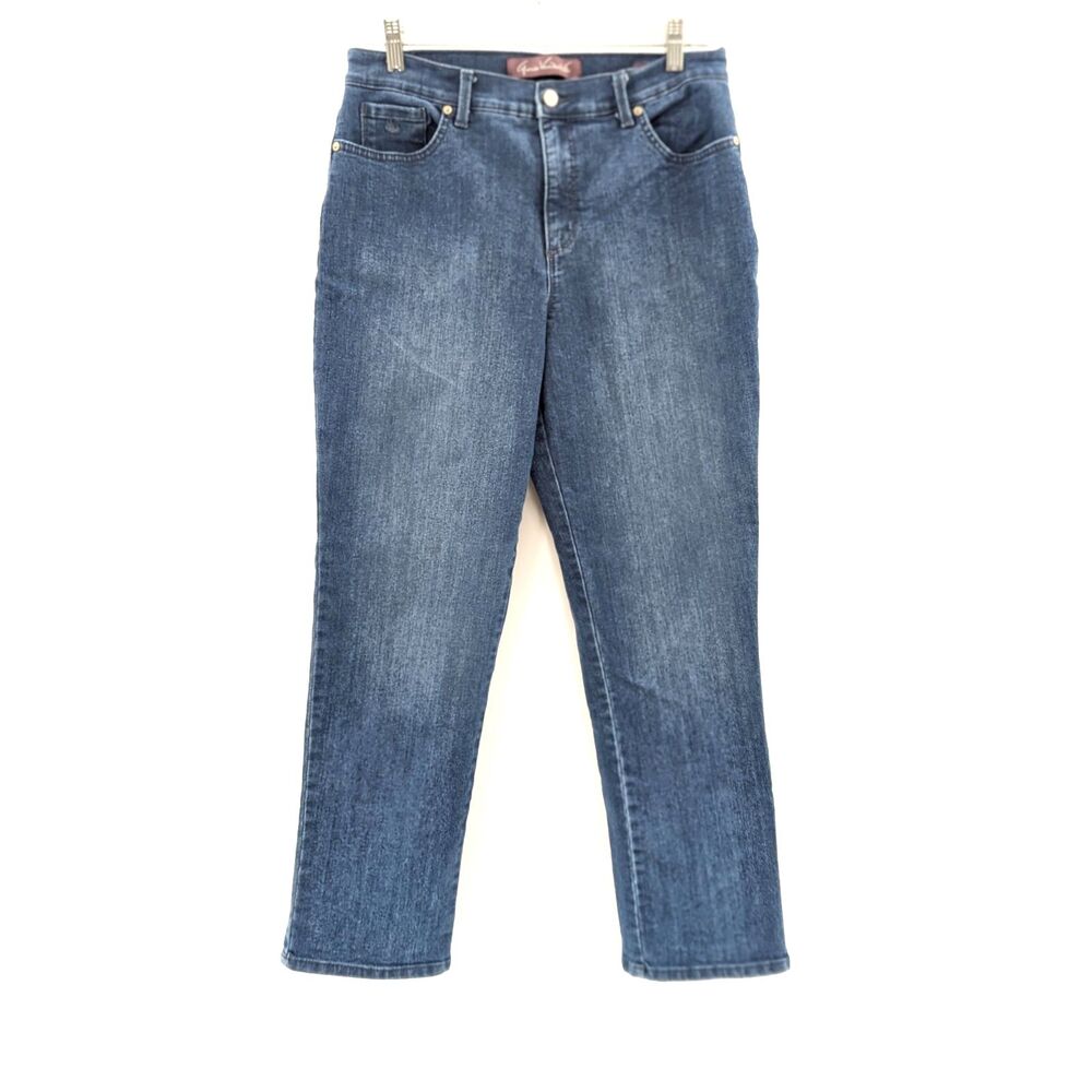 Gloria Vanderbilt Amanda Blue Straight Leg Jeans Medium Wash Size 12 Short 30x28